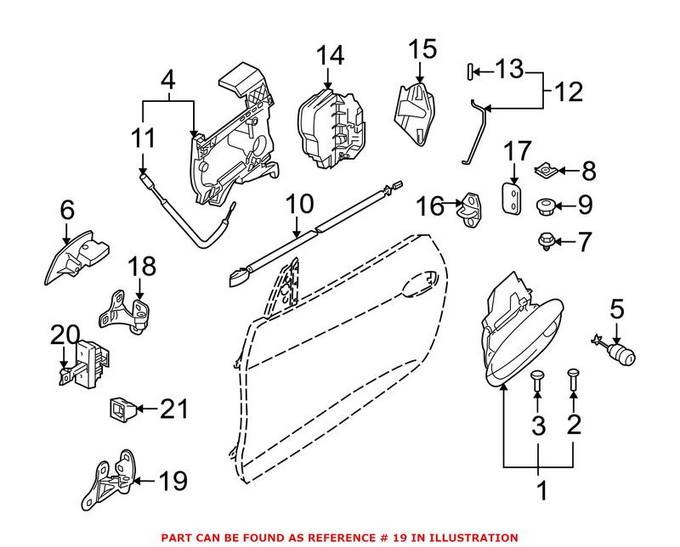 BMW Door Hinge = Front Passenger Side Lower 41517177258